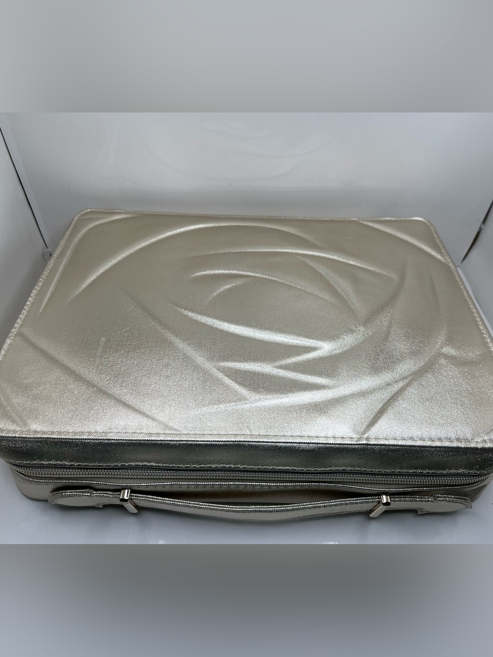 Lancome HOLIDAY 2024 Rose Gold Embossed LIMITED EDITION Zipper Travel Case.